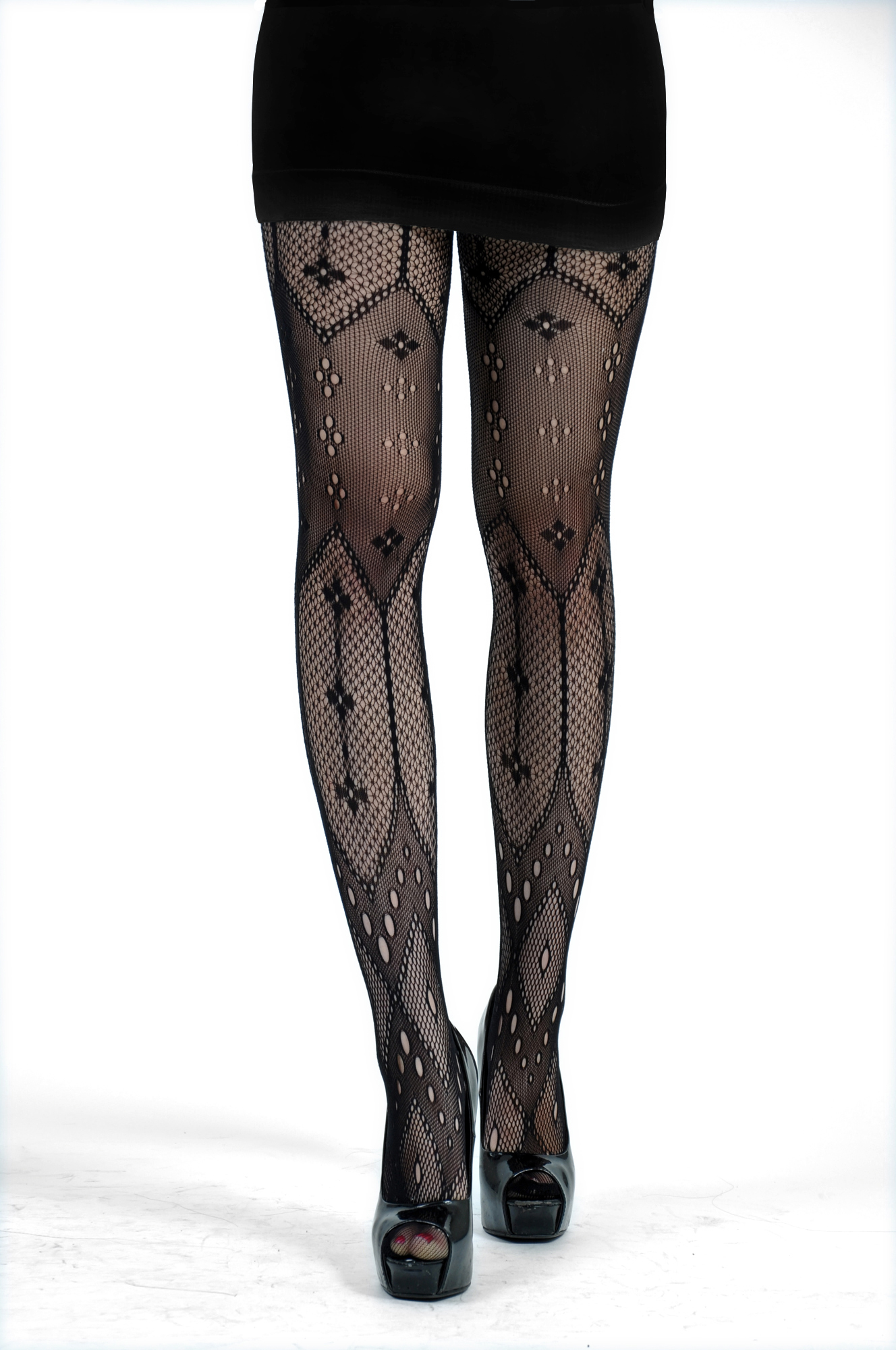 Beautiful Gothic **REDUCED** Floral Lace Tights in One Size and XL UK 8-18